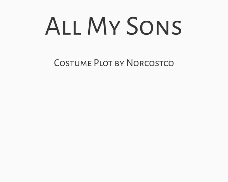 All My Sons Costume Plot | by Norcostco