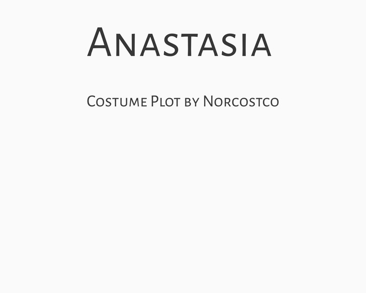 Anastasia Costume Plot | by Norcostco