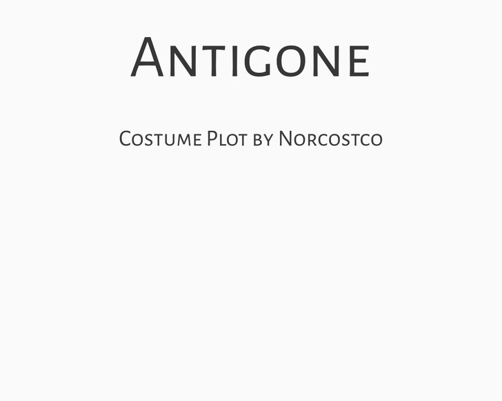 Antigone Costume Plot | by Norcostco