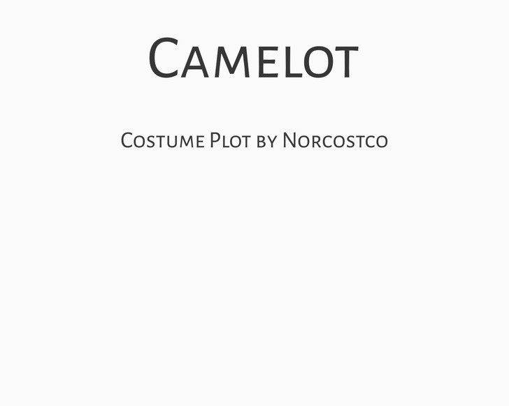 Camelot Costume Plot | by Norcostco