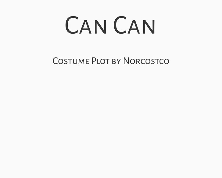 Can Can Costume Plot | by Norcostco