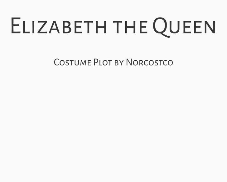 Elizabeth the Queen Costume Plot | by Norcostco