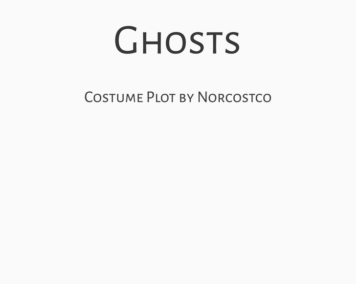 Ghosts Costume Plot | by Norcostco