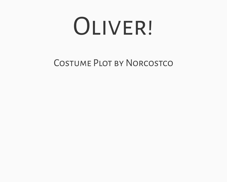 Oliver! Costume Plot | by Norcostco