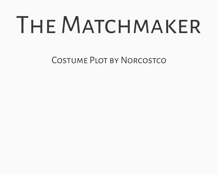 The Matchmaker Costume Plot | by Norcostco