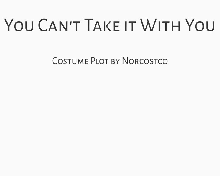 You Can't Take it With You Costume Plot | by Norcostco