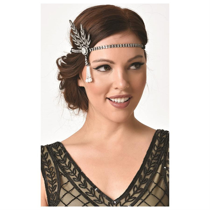 Pearl Dangle Premium Flapper Headband