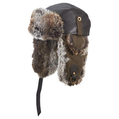 Brown Trooper Hat - Faux Fur/Leather - Norcostco