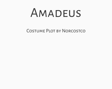 Amadeus Costume Plot | by Norcostco