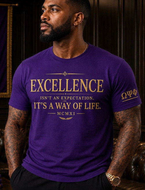 EXCELLENCE - ROYAL PURPLE AND OLD GOLD
