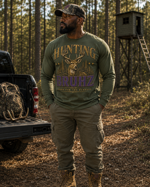 Hunting Bruhz – Made for the Pursuit

Built for the outdoors and designed with purpose, the Hunting Bruhz design brings a refined edge to hunting culture and brotherhood. A detailed whitetail buck framed by a rugged woodland landscape creates the centerpiece, while bold HUNTING BRUHZ lettering in rich Royal Purple and realistic Old Gold gives the design its unmistakable presence.

Finished with the statement “Made for the Pursuit,” this piece represents patience, discipline, tradition, and the drive to stay focused on what you’re after—whether in the woods or in life.

Designed with the elevated Twin Light aesthetic, Hunting Bruhz pairs rugged outdoor character with a clean, premium finish that’s just as comfortable at deer camp as it is for everyday wear.

Details:

Premium Hunting Bruhz front design
Detailed whitetail buck and woodland artwork
Royal Purple and Old Gold accents
“Made for the Pursuit” finishing statement
Front design only for a clean, sophisticated look
Available in select seasonal colors and garment styles
Made to order

Purpose. Style. Legacy.

The Legal Bruhz design brings a distinguished, elevated look to the men who serve, advocate, counsel, and lead through the legal profession. At the center, an intricately detailed Scales of Justice design represents balance, integrity, and the responsibility that comes with standing for what is right.

Rich Old Gold and Royal Purple detailing gives the artwork a refined, dimensional finish, while the bold LEGAL BRUHZ typography adds a strong, masculine presence. The Greek letters ΩΨΦ are incorporated into the scales as a subtle tribute to brotherhood without overpowering the sophisticated design.

Finished with the words “Counsel. Protect. Empower.”, this piece was created for attorneys, judges, legal professionals, law students, and Bruhz whose work reflects both excellence and service.

Purpose. Profession. Brotherhood.