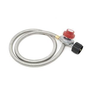 2113 0-20 PSI High Pressure Regulator w/Steel Braided Hose and Adjustable Dial / BOX PRICING