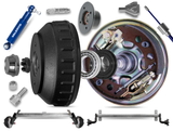 Axles and wheel brakes