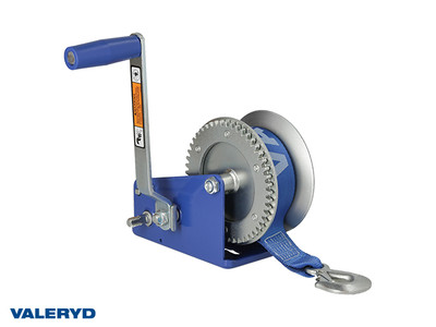 Winch VALERYD 1800lbs/800kg Including strap 50mm x 10m