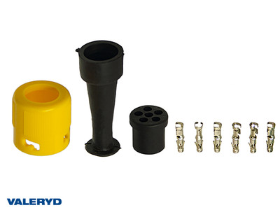 Bayonet socket Jokon 6-pins left/yellow , internal slots  [3109007]