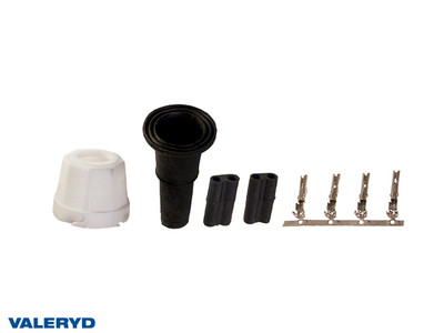 Bayonet socket Ajba/Jokon/Radex 4-pin white , external slots 