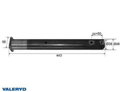 Drawtube Al-Ko 251VB, Ø 50mm  Drawtube Al-Ko 251VB, Ø 50mm