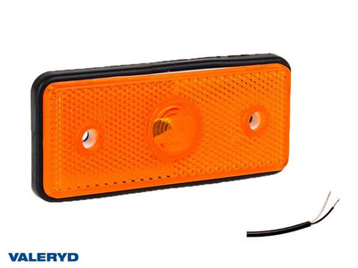 LED Side marking light Valeryd 110x45x17.5mm yellow 12-30 V with reflector incl. 450 mm cable 