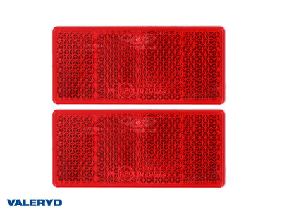 Rectangular reflector 69x31.5 red self-adhesive (2 pack)