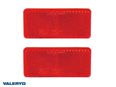 Rectangular reflector 90x40 mm red self-adhesive (2 pack) [3160036]