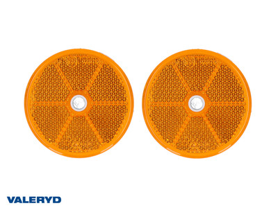 Round reflector 60 mm yellow screw hole (2 pack) [3160039]