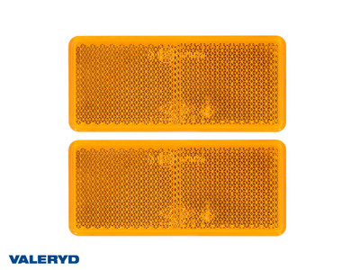 Rectangular reflector 90x40 yellow self-adhesive (2 pack) [3160046]