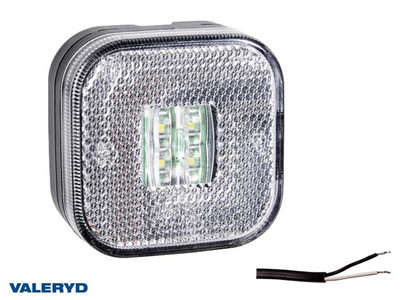 LED Position light Valeryd 62x62x27 white 12-30V incl. 450mm cable LED Position light Valeryd 62x62x27 white 12-30V incl. 450mm cable