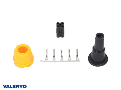 Bayonet socket Ajba/Jokon/Radex 5-pin left/yellow , external slots 