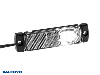 LED Position light Valeryd 130x32x14.5 white 12-30 V with reflector incl. 450 mm cable  LED Position light Valeryd 130x32x14.5 white 12-30 V with reflector incl. 450 mm cable
