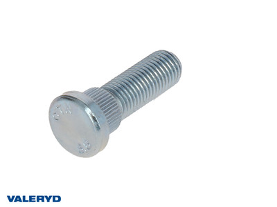 Wheel bolt M12x1.5 - Splines Ø14.5 mm x 10 mm - Thread length 30 mm - Tot. lgth 46,5 mm