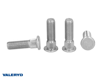 Wheel bolt 3/8" UNF - Splines Ø10.4 x 8 mm  Thread length 22 mm Tot. lgth 36 mm (4 pack)