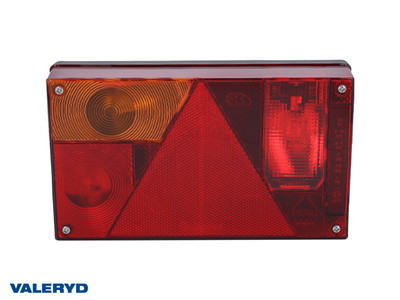 Tail light Aspöck Multipoint Left 240x140x52 with reflector, no. plate, fog light. Bayonet 5-pin  [3010015]