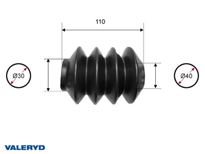 Rubber bellows ALKO Ø30/Ø40