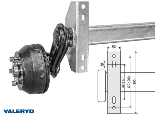 Axle Knott 1800 Kg 1500/1970  5x112 [1018750]