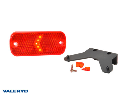LED Position light WAŚ 105,4x67,5x33,8 red, 0,24 m Cable with rubber bracket