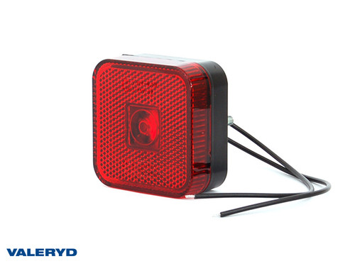 LED Position light WAŚ 65x65x28 red, 0,22 m Cable