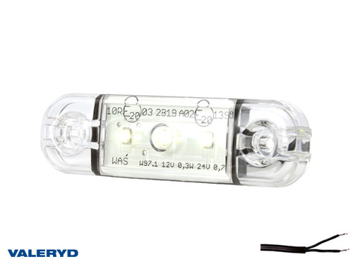 LED Position light WAŚ 83,8x24,2x10,4 white, 0,23 m Cable