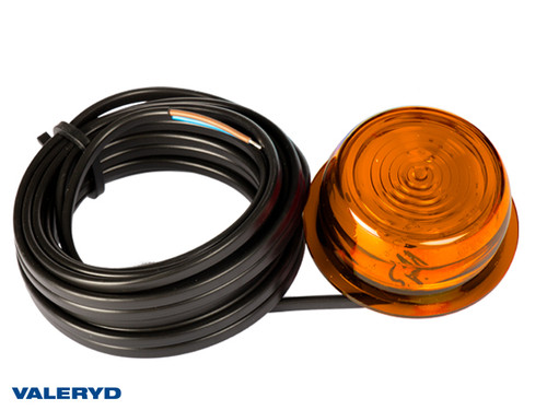 LED Side marking light WAŚ Ø78 yellow 500mm Cable
