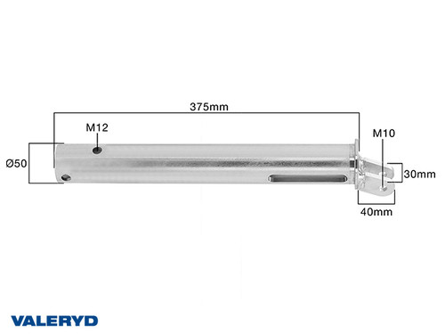 Drawtube BPW ZAV 1.6-1/2.0-1, Ø 50 mm
