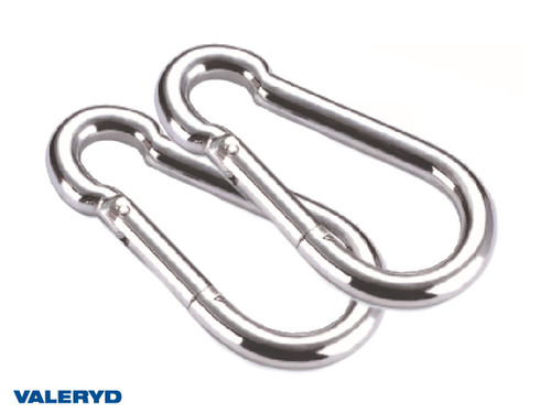 Carabiner DIN5299 C 12x140mm, 270Kg Stainless steel (2-pack) [6729066]