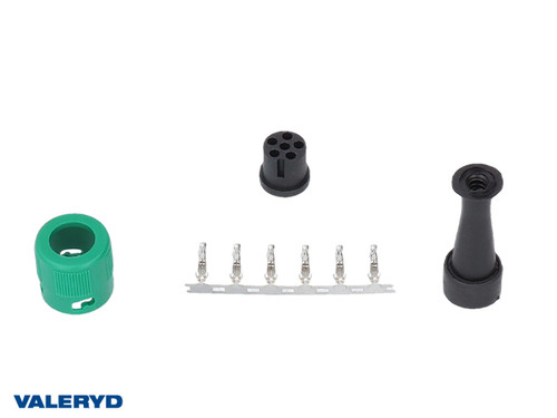 Bayonet socket Jokon 6-pins right/green , internal slots  [3109006]