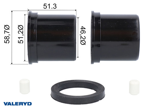 Coupling bush set 45,7x50,4x49,4 Knott KF/KR 7,5; 10; 13-20; Too 2008 [2075003]