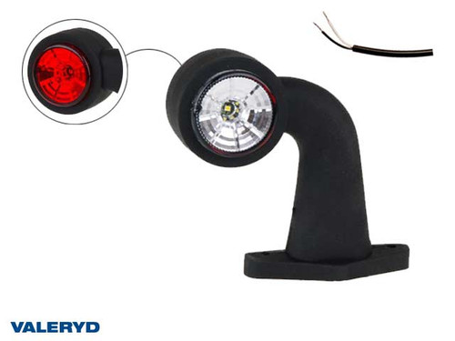 LED End outline marker Valeryd 130x150x45 white/red 12-30 V, incl. 400 mm cable , Left  [3236005]