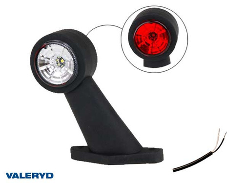 LED End outline marker Valeryd 133x118x45 white/red 12-30 V, incl. 400 mm cable , Left  [3236003]