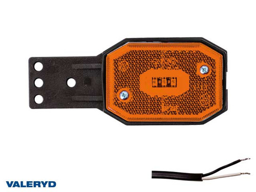 LED Side marking light Valeryd 113x42x34mm yellow with bracket 12-30V incl. 450mm cable [3176018]