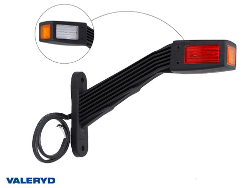 LED End outline marker Valeryd R 190.3x128x37,5mm 3-functional, 0,3m cable [3172022]