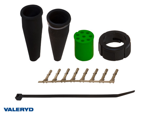 Bayonet socket Aspöck 8-pins right/green , internal slots  [3109010]