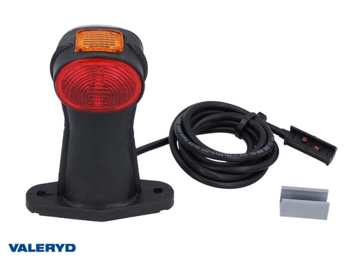 End outline marker Aspöck Superpoint II 116x75x35mm R/L red/white 24V with P&R 1,5m Cable [3152000]