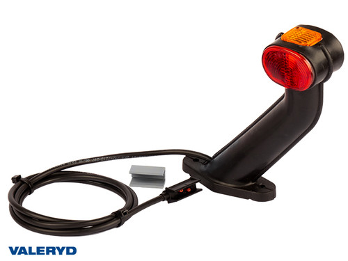 End outline marker Aspöck Superpoint II 168x170mm L red/white/yellow 24V with P&R 1,25m Cable [3152002]