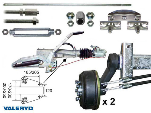 Axle kit Knott Bogie 3000 Kg 1300/1800  5x112